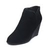 Sapatos Femininos Outono e Inverno 2021 Novos Sapatos Femininos Amazon Transfronteiriço Zíper Lateral Tamanho Grande Botas de Couro com Salto Plataforma Femininas
