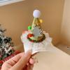Pinza para el pelo de estrella roja de Año Nuevo y Navidad, pinza lateral de bola de pelo para flequillo, accesorios para el pelo para vestirse