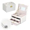 Caja de Joyería de Suministro Directo Transfronterizo, Caja de Almacenamiento de Lujo Ligero, Gran Capacidad, Multicapa, Caja de Almacenamiento de Joyería Grande