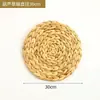 Decoração de Parede Redonda de Rattan Pendurada na Parede Decoração de Parede de Grama de Rattan Tecida Fundo Decoração de Parede Pingente Pendurado Estilo Tronco Entrada Decoração de Parede de Quarto