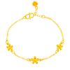 Pulsera de Imitación de Oro de 18K de Lujo Ligero Joyería de Niña Margarita Pequeña Explosiones Transfronterizas Pequeña Fresca Oro Arena Vietnam Joyería de Mano