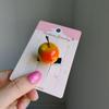 Acessório de Cabelo Haiyue Jewelry Frutas e Legumes Presilha para Cabelo Franja Vermelha Presilha para Cabelo Feminina Fofa Presilha para Cabelo Quebrado