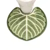 Alfombra de Piso Imitación Cachemir Hoja de Plátano Alienígena para Baño Absorción de Agua Prueba de Salpicaduras Tapete para Pies de Inodoro Alfombra Suave para Baño Aislamiento Frío Resistente a la Suciedad