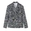 Ins estilo europeo y americano 2026 nueva moda temperamento Amazon venta al por mayor para mujer traje chaqueta estampado de cebra para el día a día