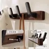 Gancho para Puerta de Madera de Nogal con Adhesivo Fuerte, No Requiere Taladro, Gancho Resistente para Estante de Almacenamiento, Organizador de Perchero para Entrada