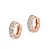 Brincos de prata esterlina s925 quadrados de diamantes quadrados europeus e americanos com fivela de orelha de fileira única, luxo, nicho, todos os tipos de brincos de círculo, moda atacado
