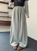 Pantalones deportivos de primavera y otoño para niñas, pantalones de pierna ancha estilo coreano para niñas mayores, pantalones de moda para niñas de secundaria