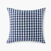 Direto da fábrica clássico moderno azul marinho e branco estampado xadrez listrado capa de almofada para sofá quarto poltrona reclinável