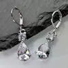 Pendientes de Zirconia Exquisitos y Populares con Forma de Gota de Agua, de Aspecto de Alta Gama, Diseño de Moda, Pendientes Versátiles Simples y Elegantes para Mujer
