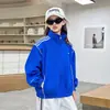 Chaqueta Elegante de Primavera y Otoño para Niñas Ropa Casual de Otoño para Niños Chaqueta de Béisbol con Cuello Alto para Niños Mayores Top Súper Atractivo
