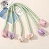 Ramo de Flores Estilo Pastoral Creativo Tulipán Colgante de Cinta Accesorios Decorativos Florería Regalo Souvenir Material DIY