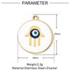 Colgante DIY de acero de titanio con ojos de elefante de palma para mujer, sol, abeja, tortuga, tornillo, joyería de acero inoxidable, collar colgante