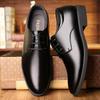 Primavera y Otoño Juventud Británico Casual Negocios Formal Zapatos de Cuero Zapatos de Hombre Zapatos de Boda Más Fáciles de Combinar Zapatos Individuales Zapatos de Trabajo Impermeables Ligeros Shihua