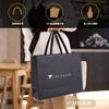 Bolsa de Papel Grueso Blanco y Negro Bolso de Mano Logotipo Personalizado Bolsa de Embalaje para Tienda de Ropa Regalo de Ropa Personalizado de Alta Gama y Fuerte