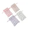 Bolsa de Rede de Alta Densidade com Cordão em Veludo em Formato de Coração para Joias, Aromaterapia e Armazenamento de Presentes, Personalizável