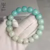Pulsera degradada suave para enrollar en el dedo imitación Jade Blanco Bodhi Verde cuentas cilíndricas pulsera de resina pulsera de cuentas de vidrio ventas directas de fábrica