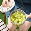Cesta Coladora Estilo Nuevo con Tapa para Cocina Hogar Lavado de Frutas Caja de Almacenamiento para Refrigerador Doble Capa Engrosada Fregadero Colador Venta al por Mayor