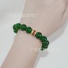 Pulseira de ágata verde transparente de alta qualidade pulseira de calcedônia natural pulseira de moda simples pulseira atacado direto da fábrica