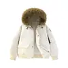 Ropa de Trabajo con Capucha Unisex de Algodón Estilo Americano Invierno para Hombre Cuello de Felpa Abrigo de Algodón Engrosado Talla Grande