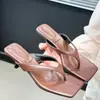 Sandalias de Tira Cuadradas de Moda para Mujer, Estilo Celebridad de Internet Verano 2026, Chanclas de Tacón Fino para Exteriores, Sandalias de Tacón Alto para Chicas Populares