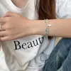 Pulseras Minimalistas en Capas para Mujer Moda Coreana Personalidad Temperamento Pulseras Estilo Ins Elásticas Hechas a Mano Joyería de Perlas Tendencia