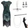 Amazon Europeo y Americano S-4XL Transfronterizo Vestido Retro Gatsby de los Años 20 Fiesta Vestido de Lentejuelas y Flecos