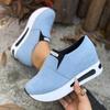 Zapatos de Plataforma de Otoño de Estilo Coreano Nuevo 2025 de Moda para Mujer con Altura Aumentada, Zapatos Casuales Transpirables al por Mayor