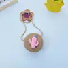 Bolsa infantil Desenho animado japonês bolsa redonda pequena palha orelhas grandes cachorro Urso menina menino transversal troco bolsa pequena