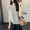 Colete de tricô de renda~Elegante, emagrecimento, clareamento, leve, sem peso, colete de renda sem mangas para mulheres, novo de verão H070611