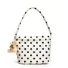 Bolso de Nylon de Lunares de Nicho Súper Popular para Mujer 2024 Nuevo Bolso Versátil de Hombro y Axila para Salir al Trabajo Bolso Pequeño
