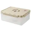 Caja de Congelador de Refrigeración para Nevera de Cocina Doméstica Caja de Almacenamiento con Drenaje Doble Capa PP5 Recipiente Hermético para Frutas y Verduras