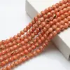 Contas com imitação de grão de madeira mais vendidas internacionalmente, contas soltas para acessórios de joias DIY, pulseira, colar, acessórios semiacabados, contas redondas de vidro