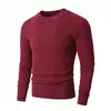 Suéter tejido casual de cuello redondo para hombre para otoño e invierno 2026, moderno y a la moda, cálido y adecuado para usar en capas