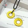 Atacado de Pingentes de Fivela de Segurança com Caractere "Fu" Estilo Antigo Banhados a Ouro de Alta Qualidade em Novo Estilo Chinês de Lojas de Ouro