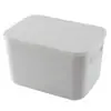 Caja de Almacenamiento de Plástico Clásica de Escritorio Estilo Japonés, Caja Organizadora Grande a Prueba de Polvo para Dormitorio con Asa y Tapa