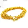 Patrón de tela spot cadena cabeza de dragón accesorios arena dorada de Vietnam joyería geométrica para hombre collar fábrica se puede personalizar
