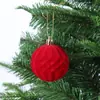 Bolas de Natal flocadas transfronteiriças, bolas de Natal de pelúcia multicoloridas, decorações de árvore de Natal, enfeites festivos para arranjos de cena de feriado