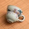 Taza de café de cerámica de calabaza Magnolia Ice Flower, taza pequeña retro para té de la tarde, taza para beber de uso doméstico, taza para latte
