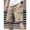Shorts masculinos de verão tamanho europeu transfronteiriço, calças cargo multi-bolsos da moda, shorts de praia da moda estilo coreano