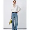 Camisa Blanca Veag Chang para Mujer de Manga Larga Estilo Nuevo Primavera 2026 Estilo Europeo Encaje Holgado