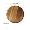 Bandeja Redonda Grande de Madera de Acacia Japonesa Plato de Madera para Cena para Hotel Taza de Té Plato de Madera Sólida para Hogar Plato Pequeño de Madera