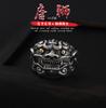 Chiba Prata 925 Anel Bully Masculino Anel Único Ajustável Personalidade Moderno Vintage Leão Anel de Dedo Placa Larga