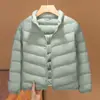 Jaqueta Acolchoada Leve com Gola Alta Youjia Clothing Outono e Inverno para Crianças Forro Quente Jaqueta Média e Grande para Meninos e Meninas 90 Veludo