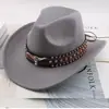 Chapéu Top Étnico Chapéu de Cowboy Ocidental Xizang Xizang Chapéu de Performance Chapéu de Lã Chapéu de Lã Retrô Centro-Europeu e Americano