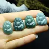 Pingente de Jade com um Pequeno Design de Raposa de Nove Caudas, Apresentando um Furo, Jade Natural Grau A, Jade Verde no Atacado