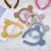 Diadema con Orejas de Oso Moda Linda Estilo Coreano Felpa Color Caramelo Dibujos Animados Halloween Diadema para el Cabello Accesorios Simples para el Cabello