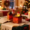 Regalo de Navidad Luz de Noche Infantil Chimenea Santa Claus Decoración Luminosa Adorno Año Nuevo Regalo Creativo para Niños