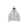 Sudadera con capucha de color claro de moda para primavera/otoño, para hombre, con forro polar, cremallera y diseño de capucha de doble capa