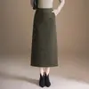 Elegante falda recta de cuadros para mujer, nueva colección otoño e invierno 2026, de cintura alta, corte ajustado, longitud media, elegante falda lápiz para ir al trabajo