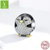 Prata Ziyun original prata s925 Contas de Pinguim prata animal fofo galvanoplastia contas de gota BSC126